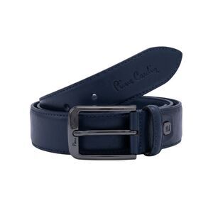 Pierre Cardin Blue Smooth Classic Black Silver D-Ring Adjustable Belt-40